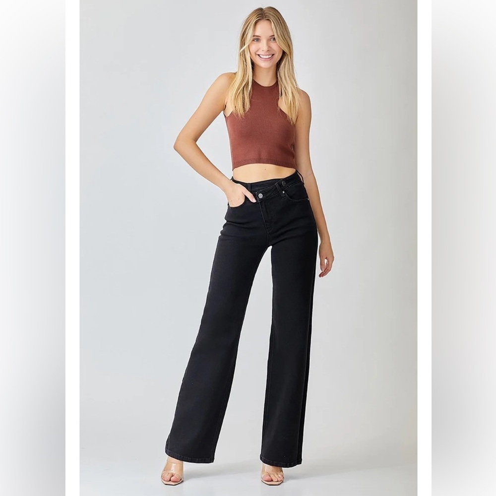 Risen Jeans Women’s High Rise Black Flare 28